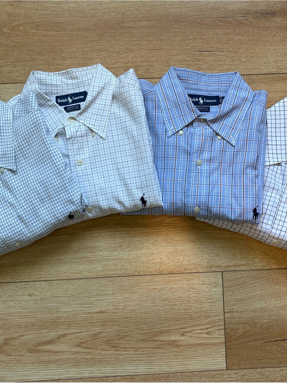Bundle of FOUR Ralph Lauren Men’s Checked Button-Down Shirts